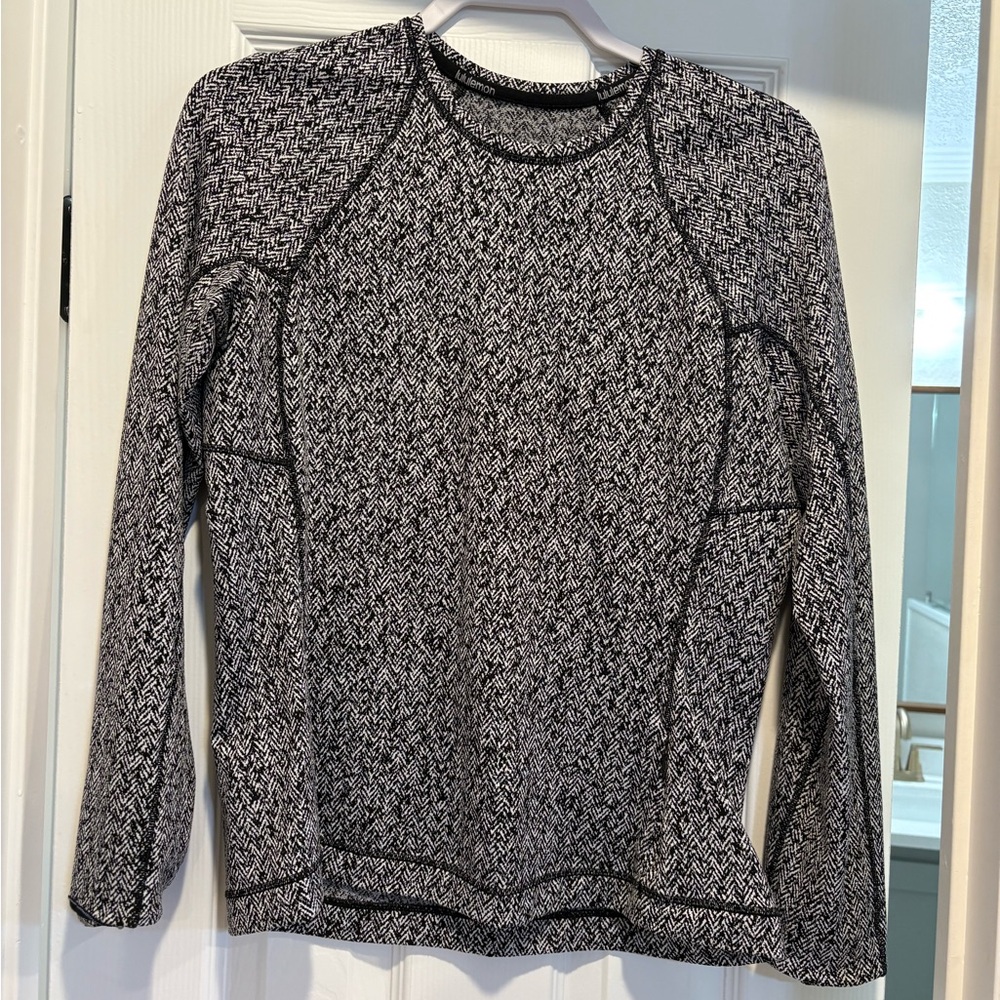 Lululemon Athletica Black and White Fitted Hoodie